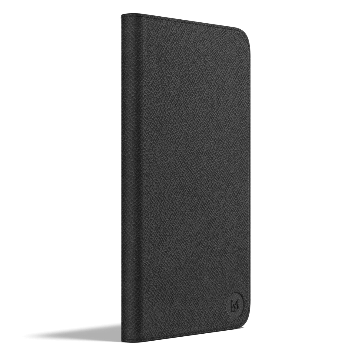 Leather Folio Wallet Case for iPhone 15 Pro Max - Black
